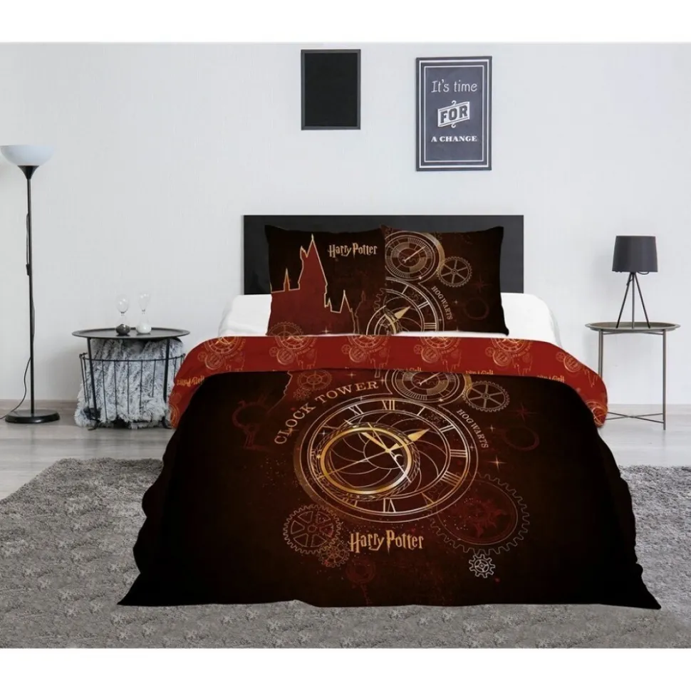 Funda Nórdica Matrimonio Reversible Harry Potter para Cama hasta 150 cm con 2 Fundas cojín
