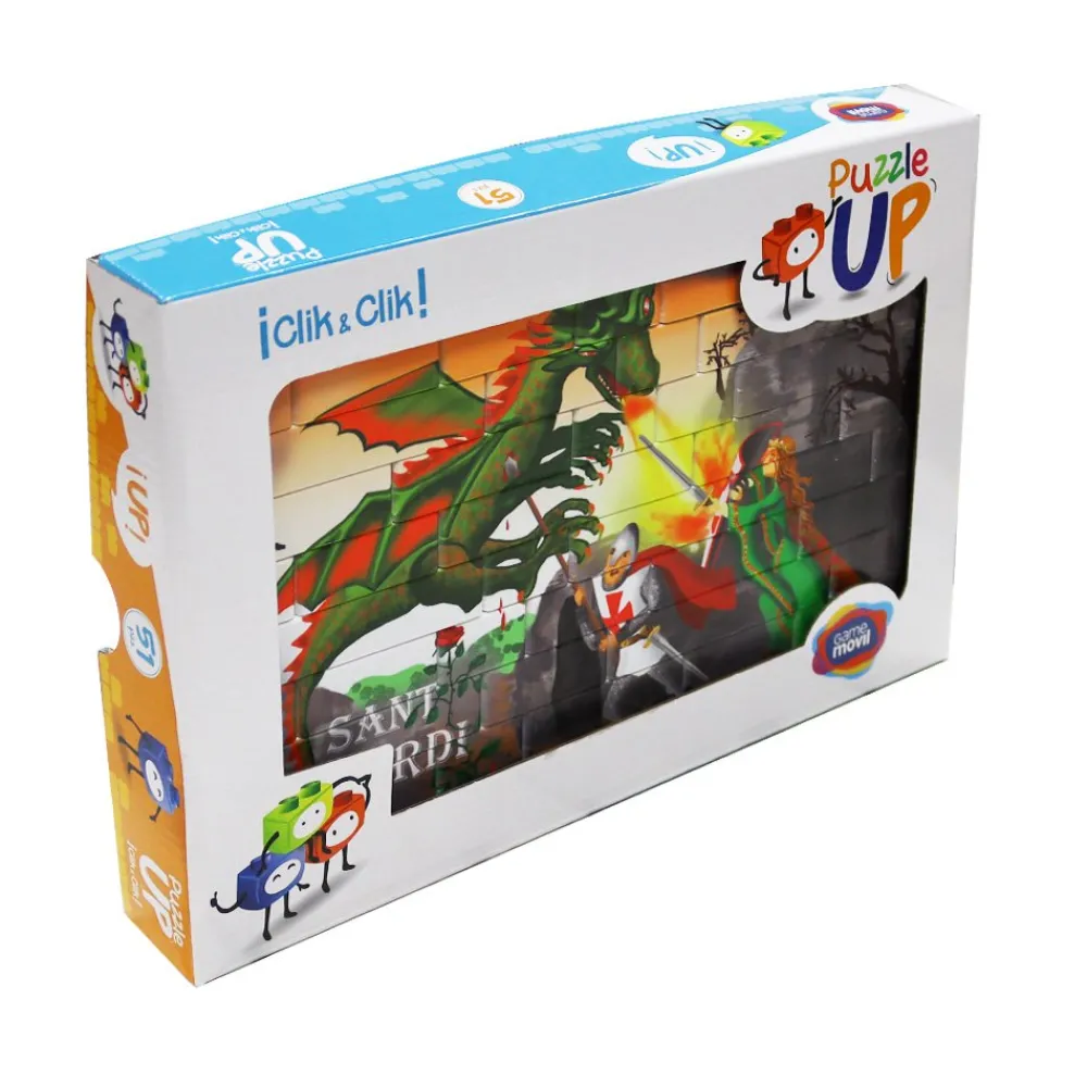 Outlet Game Movil Puzle vertical Sant Jordi Lluita - Caja de 48 piezas