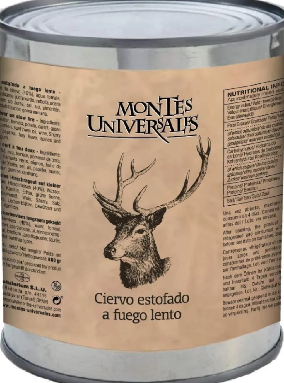 Gamo flambeado al cognac en salsa de nueces Montes Universales (865g)