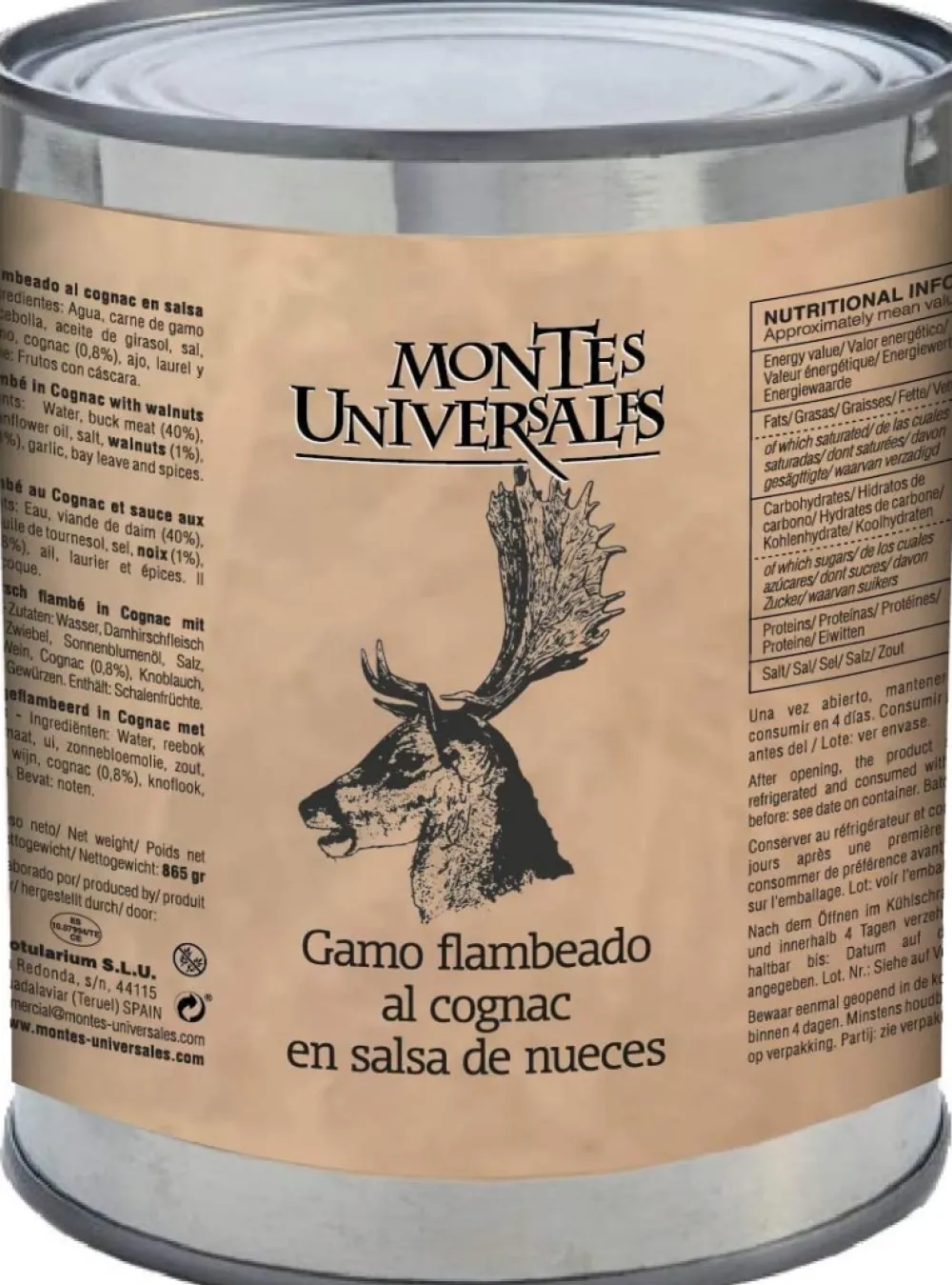 Best Montes Universales Gamo flambeado al cognac en salsa de nueces (865 g)