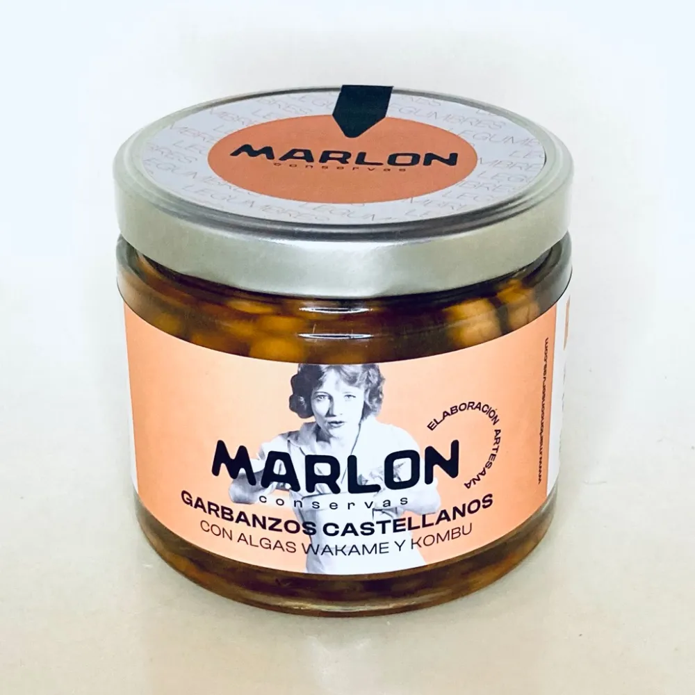 Hot MARLON conservas Garbanzos Castellanos con Algas Wakame y Kombu - 4 Unidades x 580 ml y 690 gr
