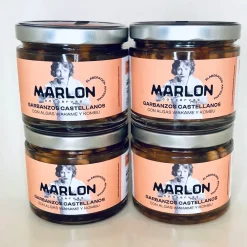 Hot MARLON conservas Garbanzos Castellanos con Algas Wakame y Kombu - 4 Unidades x 580 ml y 690 gr