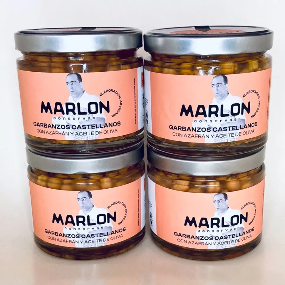 Garbanzos Castellanos con Azafrán y Aceite de Oliva - 4 unidades x 580 ml y 690 gr