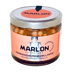 Discount MARLON conservas Garbanzos pedrosillanos con Boletus y Tomillo - 4 unidades x 580 g y 690 gr