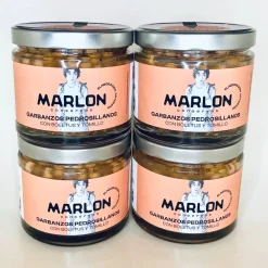 Discount MARLON conservas Garbanzos pedrosillanos con Boletus y Tomillo - 4 unidades x 580 g y 690 gr