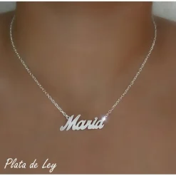Gargantilla Con Nombre De Plata De Ley