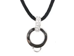 Gargantilla Con Strass Estilo Charms Con Cordon De Seda