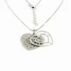 Clearance Gargantilla Corazón Doble De Plata De Ley Rodiada
