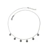 Clearance Milu Complementos Gargantilla de discos plata de ley 925 rodiada - PL235P