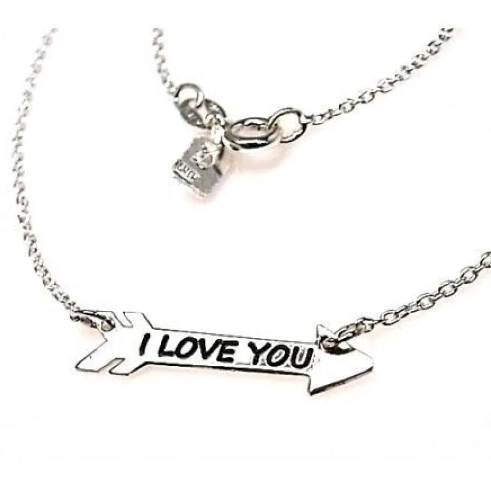 Discount Gargantilla Flecha I Love You De Plata