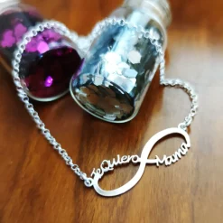 Gargantilla Infinito Te Quiero Mama De Plata De Ley