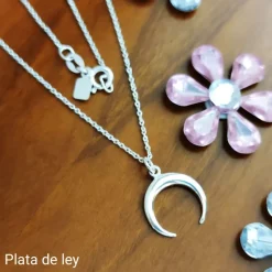Gargantilla Luna De Plata De Ley