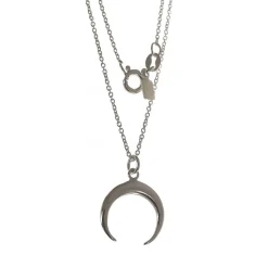 Gargantilla Luna De Plata De Ley
