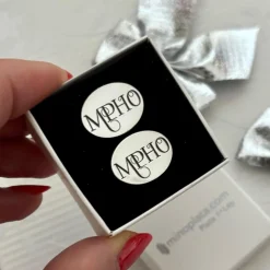 Gemelos Ovalados De Plata De Ley Personalizados Con Tus Frases