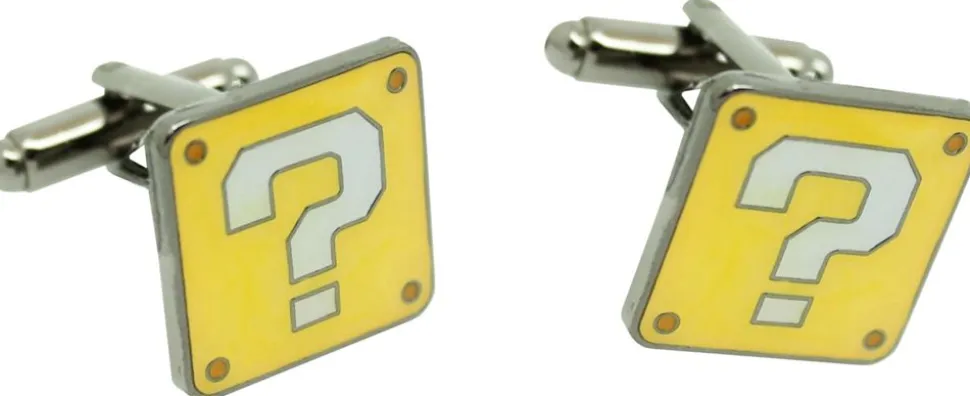 Gemelos para camisa Nintendo Super Mario interrogación caja