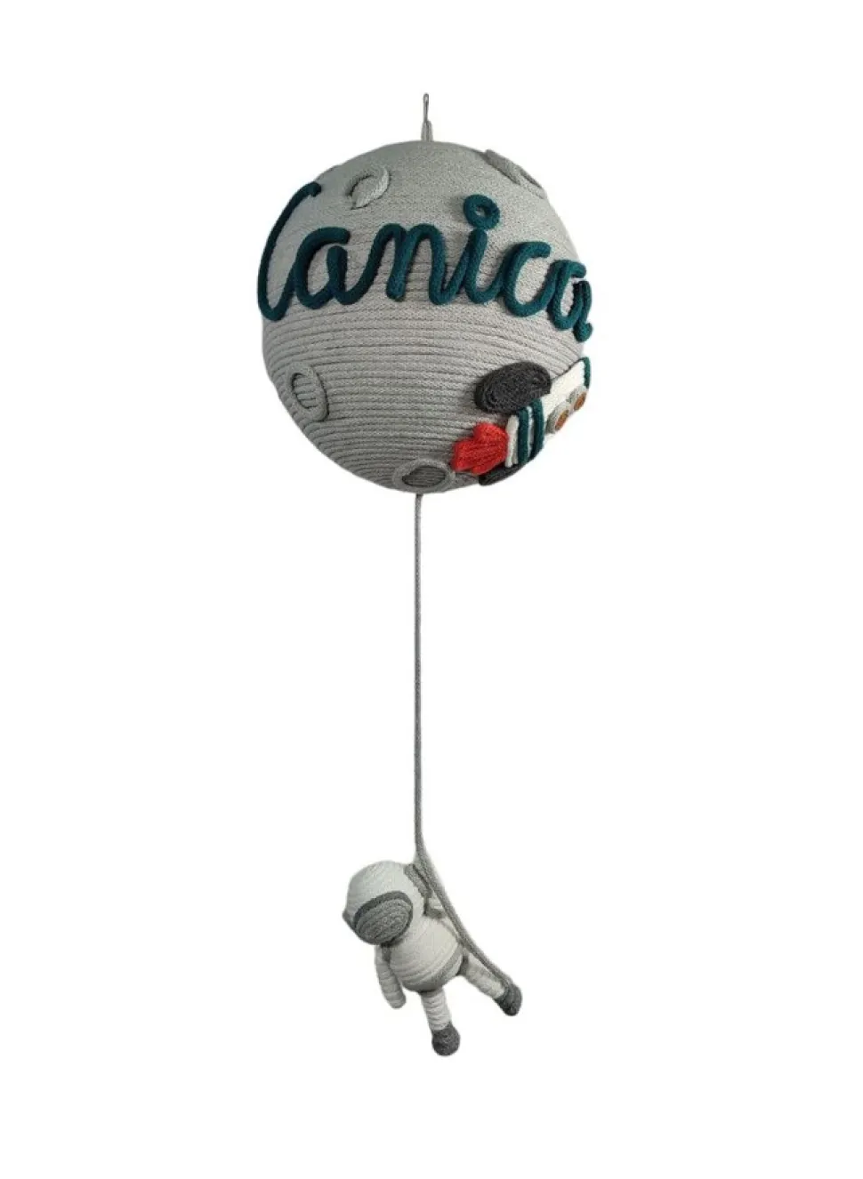 Globo de cuerda, modelo Luna con astronauta. Tamaño L
