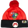 Hot El Reino Friki Gorro Pompón Infantil Súper Mario Rojo