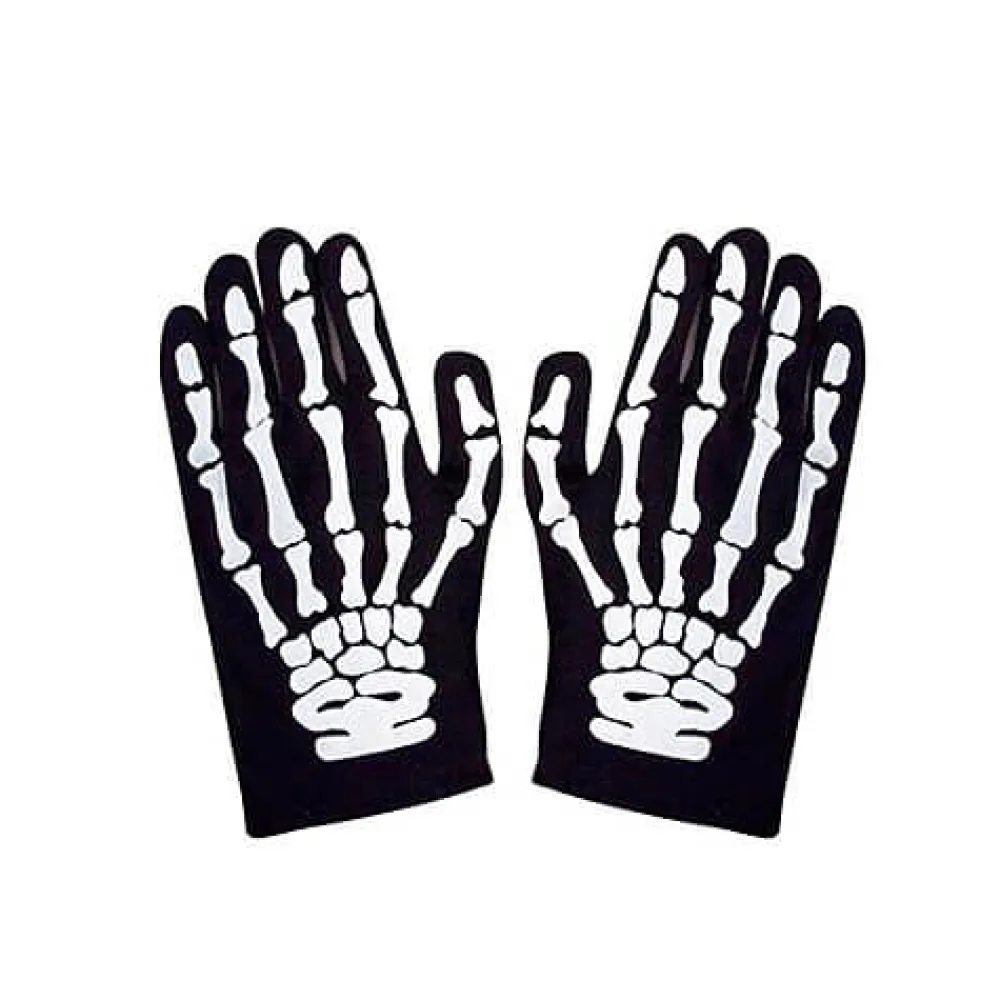 Clearance Disfraces Lucero Guantes Esqueleto cortos adulto