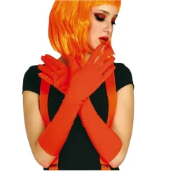 Guantes Largos color Neón Naranja