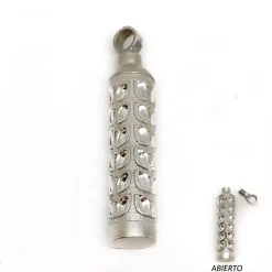 Guardacenizas Cilindro De Plata De Ley Tallada 8 X 39 Mm.