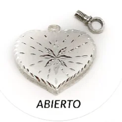 Guardacenizas Corazón De Plata De Ley 25 X 29 Mm.