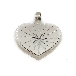 Guardacenizas Corazón De Plata De Ley 25 X 29 Mm.