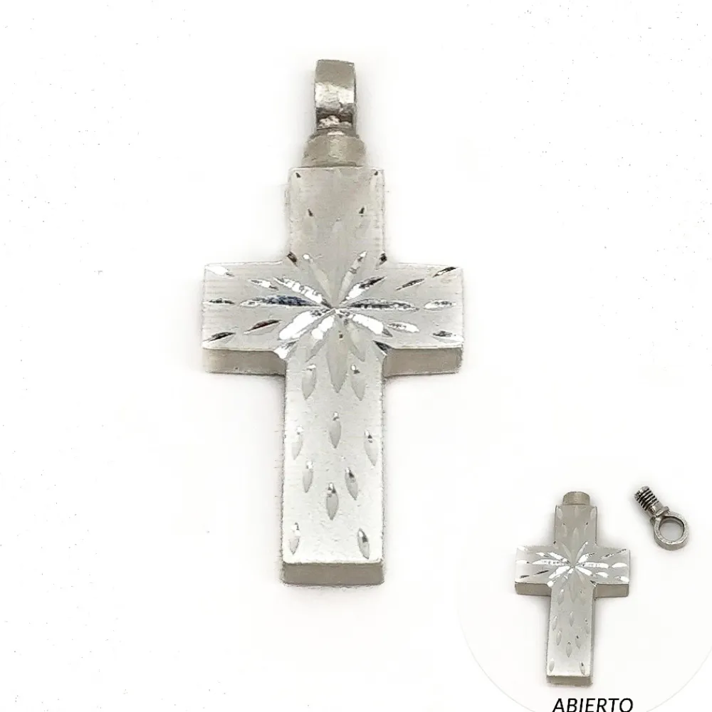 Discount Guardacenizas Cruz De Plata De Ley 17 X 34 Mm.