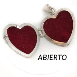 Guardapelo Corazón De Plata De Ley 22 X 23 Mm.
