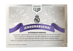 PANINI Jacobo Ramón Rookie Autógrafo Original Real Madrid Club - Solo 200 copias