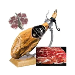 JAMON IBERICO PREMIUM LONCHEADO despiezado y presentado en sobres envasados al vacío de 200 gr ,taquitos y hueso .