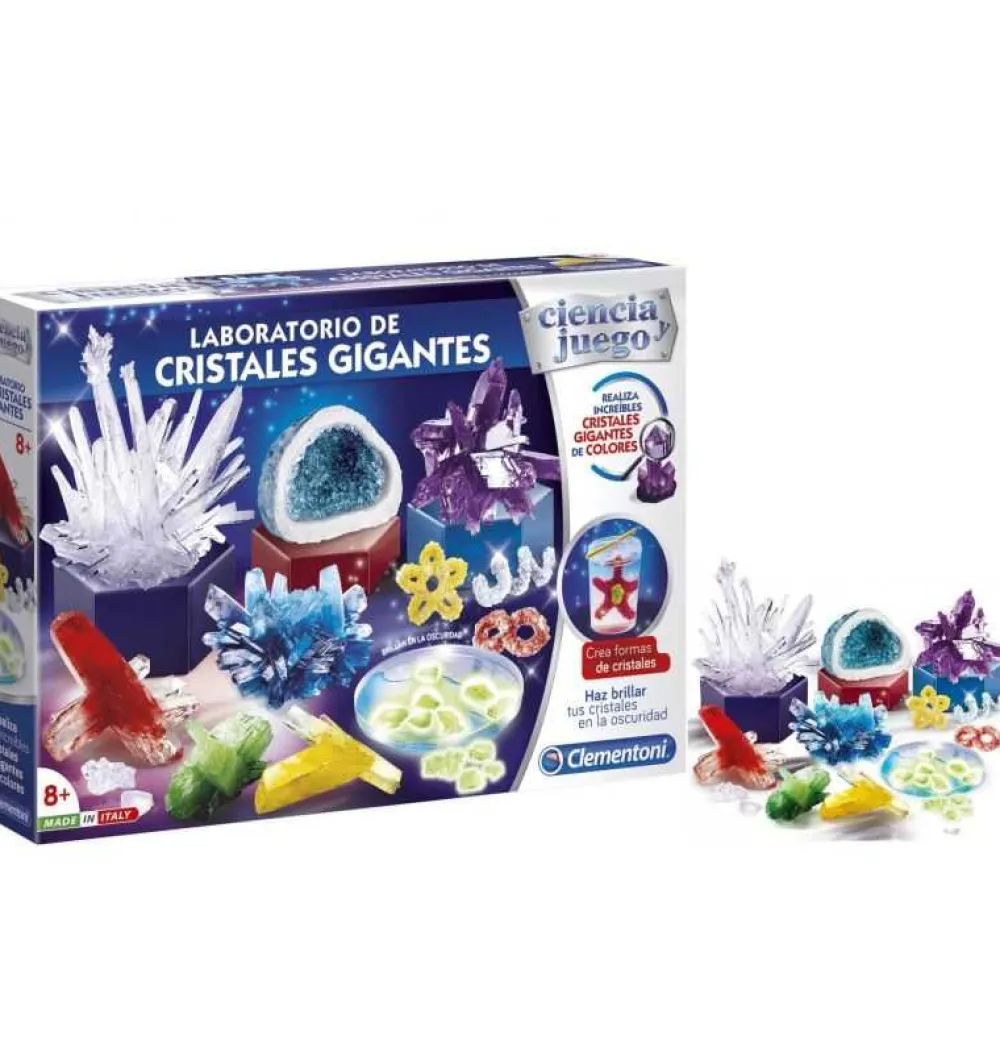 New Clementoni Juego de Ciencia Laboratorio Crea tus Cristales Gigantes Infantil