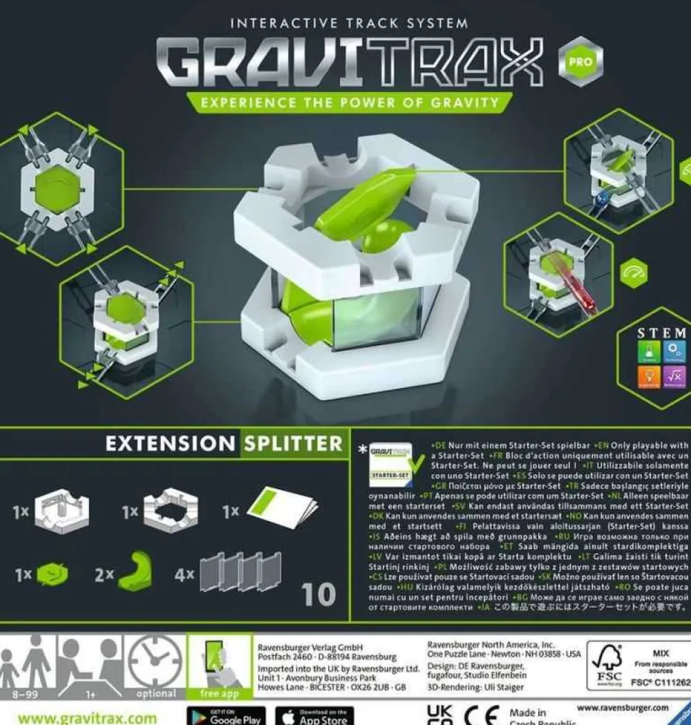 New Ravensburger Juego de Habilidad Gravitrax Pro extensión Splitter