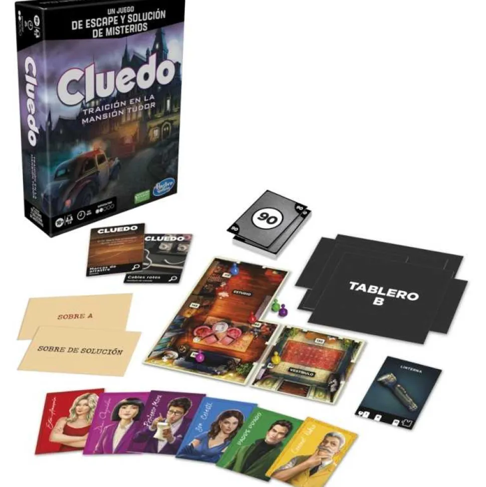 Juego de Mesa Cluedo Escape Traición en la Mansión Tudor
