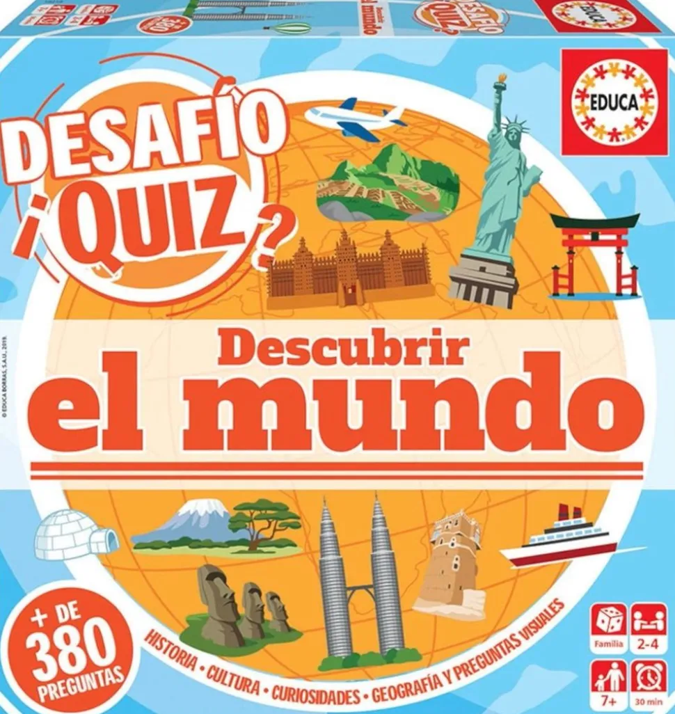 Juego de Mesa Desafío Quiz Descubrir el Mundo - Educa