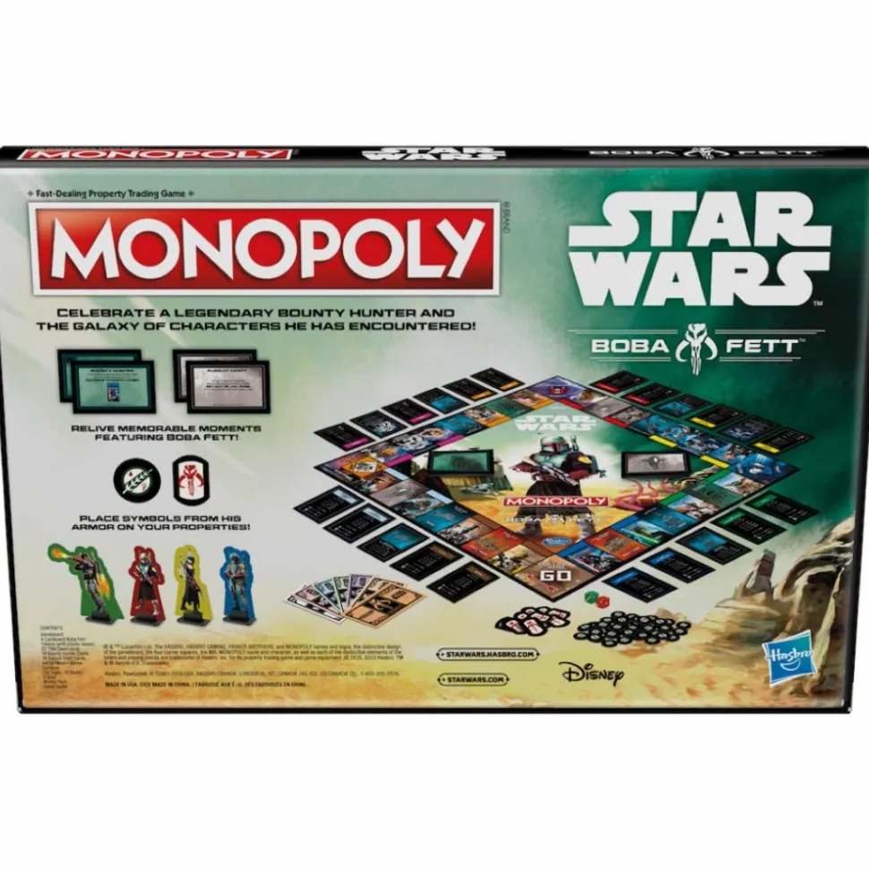 Juego de Mesa Hasbro Monopoly Star Wars Boba Fett Mandalorian