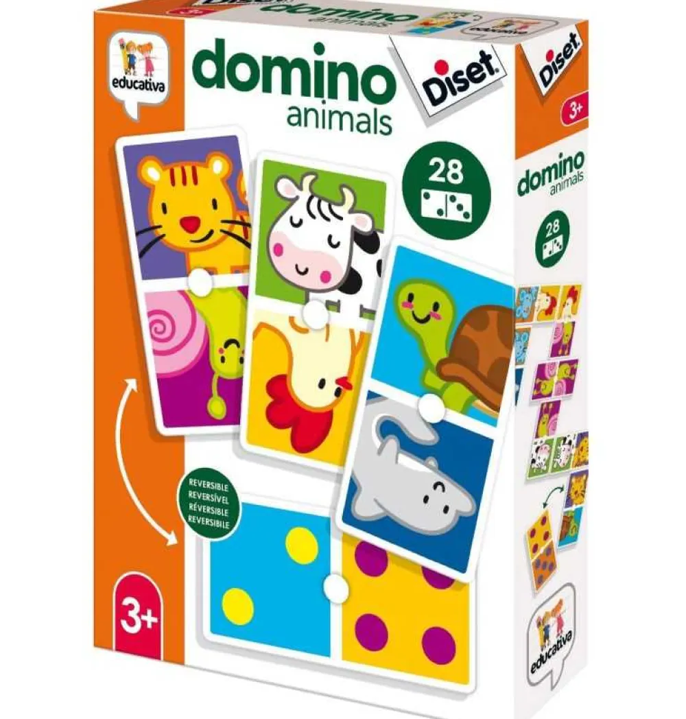 Diset Juego Domino Infantil Animales y Puntos