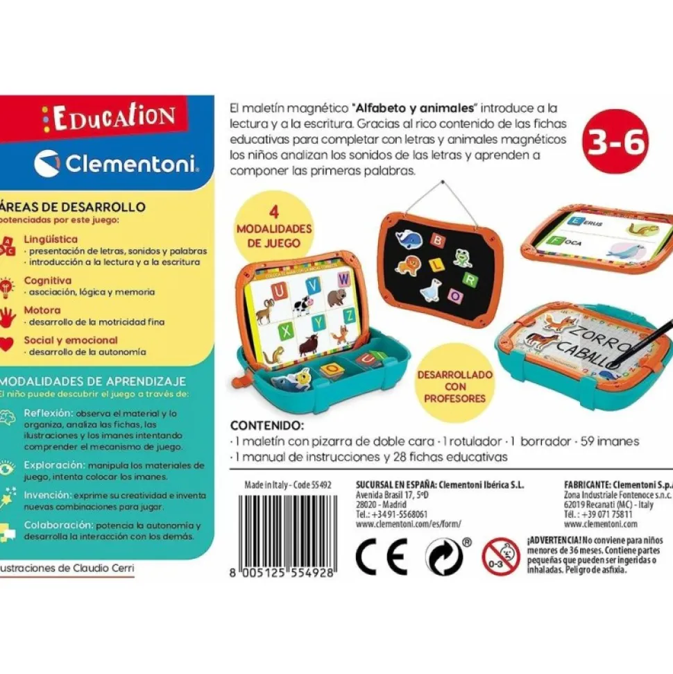 Juego Educativo Maletín Magnético el Alfabeto y animales - Clementoni