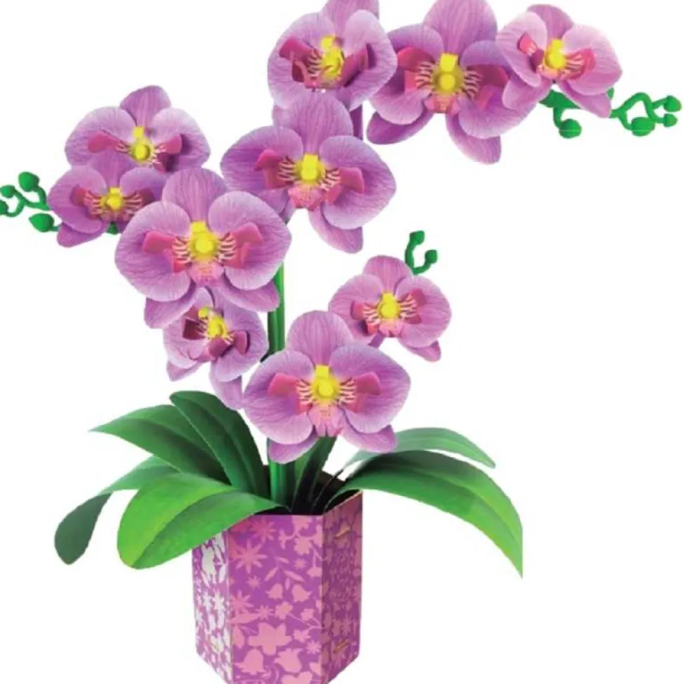 Kit de Arte Floral Orquídeas Lilas