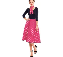 Outlet Kit o Disfraz Años 50 en varios colores para niña: Falda y Pañuelo