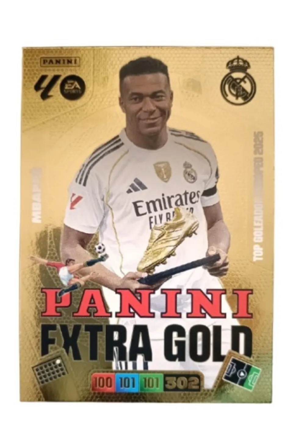 Kylian Mbappé Panini Extra Gold Adrenalyn XL 2025 2026 Carta Colección Panini