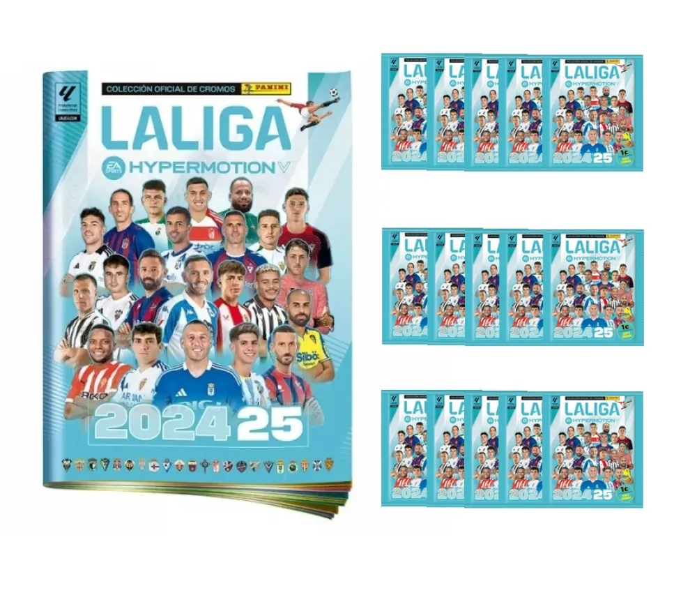 Online PANINI La Liga Hypermotion Segunda División Álbum + 15 sobres 2024 25 2ª División