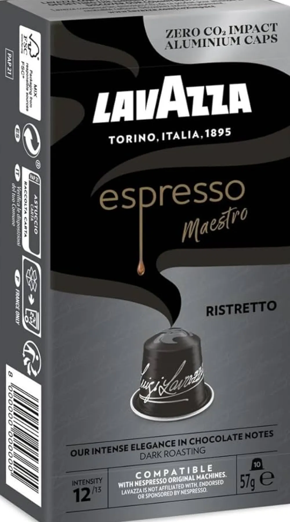 Hot Lavazza Espresso Maestro Ristretto Café 10 Cápsulas