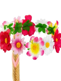Lazo para la cabeza de flores con trenza