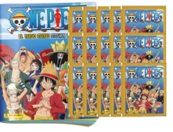 Sale PANINI Álbum + 15 sobres One Piece 2023 El Nuevo Mundo 4 cromos y 1 carta por sobre