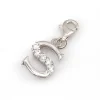 Letra S Colgante Tipo Charms De Plata De Ley Con Circonitas