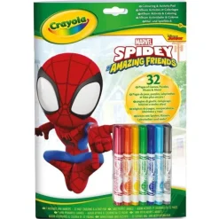 Libro Actividades y Colorear Spidey con 7 rotuladores - Crayola