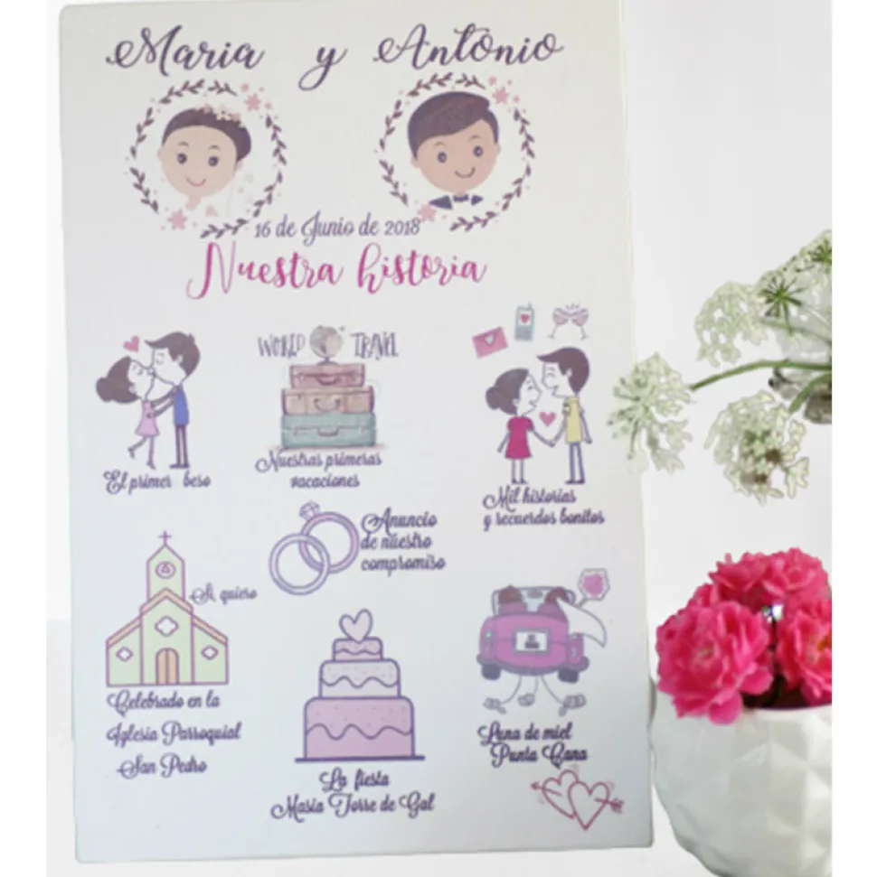 Lienzo personalizado de boda