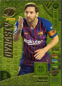 New Panini España Lionel Messi Balon de Oro Dynasty 2024-25 cromo Panini Adrenalyn XL La Liga 24/25 - Messi 2018-19