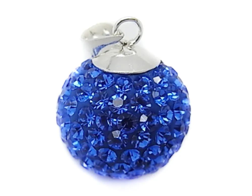 Outlet Llamador De Angel Plata Con Cristales Azules 20 Mm.