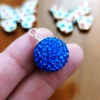 Llamador De Angel Plata Y Cristal Azul 16 Mm.